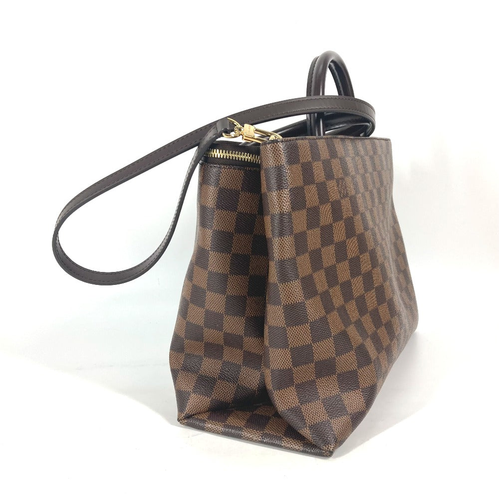 Louis Vuitton Handbag N41582 Damier Canvas Brown Damier Brompton Women Used Authentic