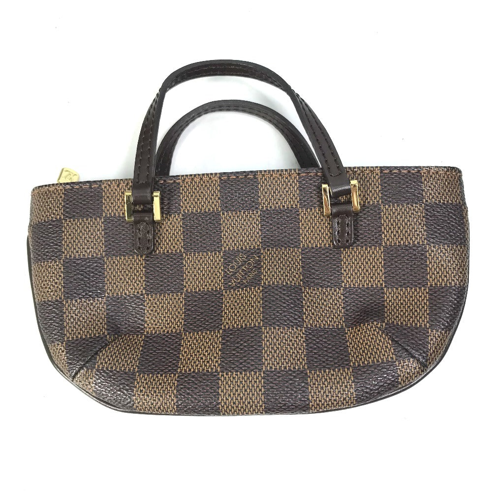 Louis Vuitton Tote Bag N51120 Damier Canvas Brown Damier Manosque Gm Women Used Authentic