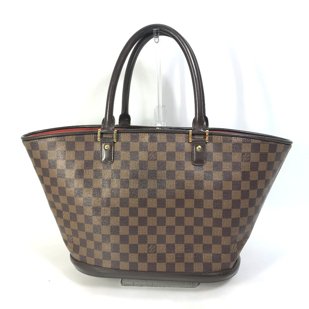 Louis Vuitton Tote Bag N51120 Damier Canvas Brown Damier Manosque Gm Women Used Authentic