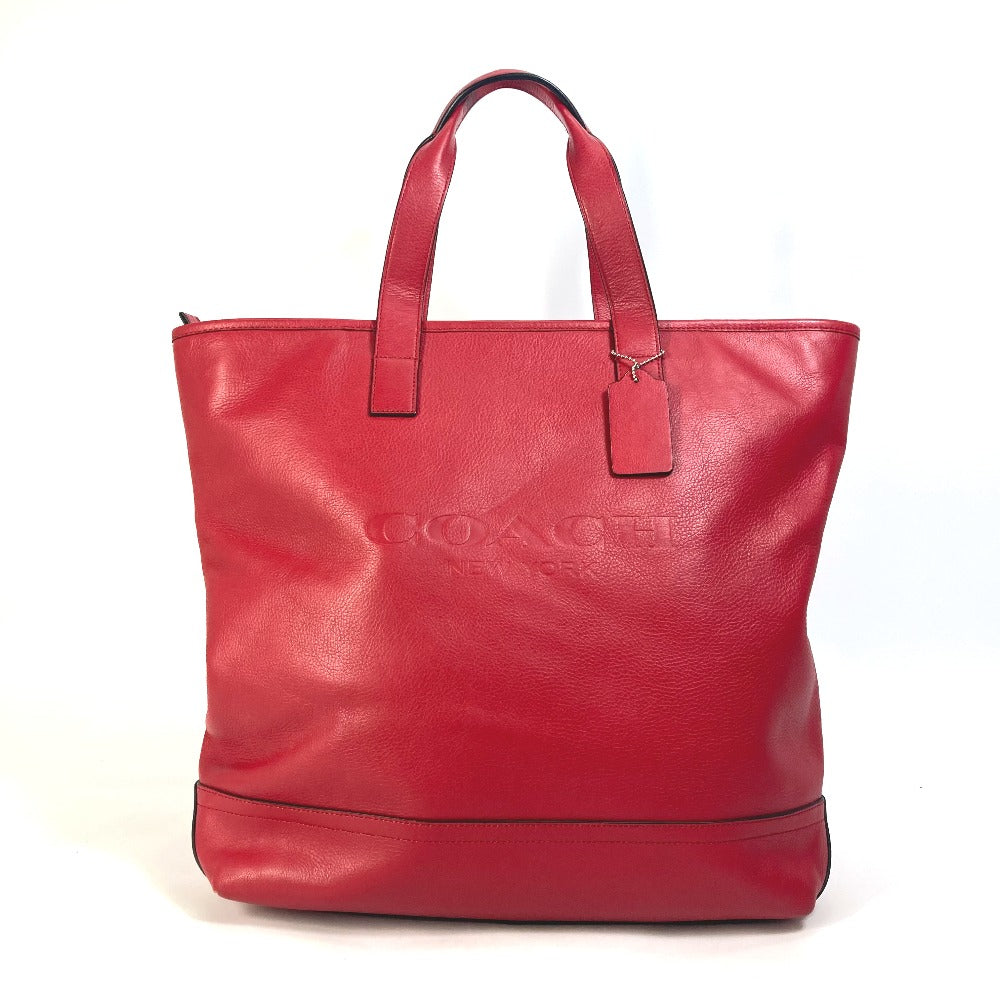 Coach Tote Bag F71699 Leather Red Shoulder Bag Shoulder Bag Logo