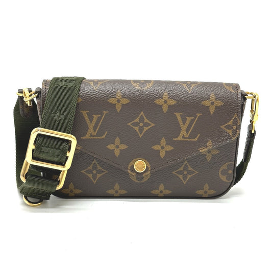 Louis Vuitton Shoulder Bag M80091 Monogram Canvas Brown Monogram Multi Pochette Felicie Women Used Authentic