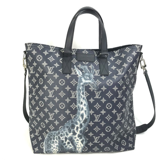 Louis Vuitton Tote Bag M54127 Monogram Savanna Canvas Navy Monogram Savanna Jake And Dinos Chapman