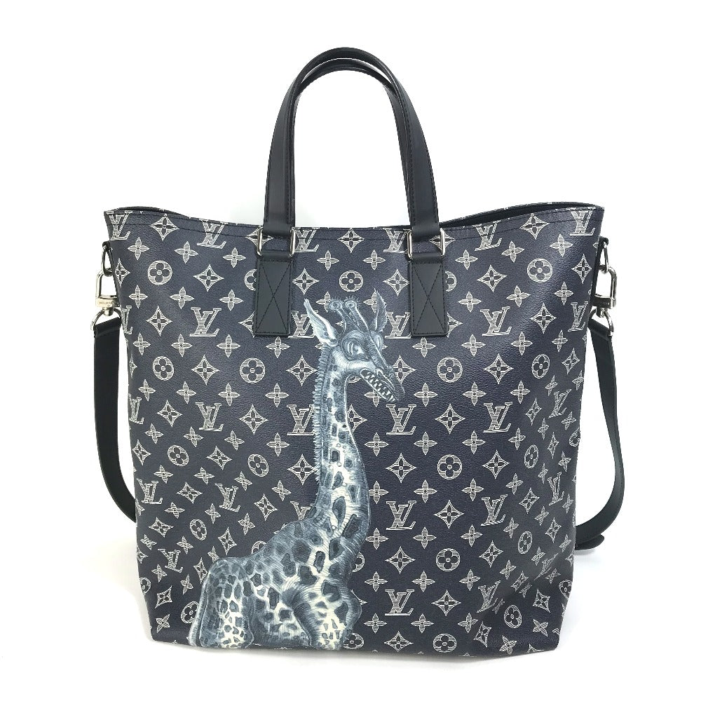 Louis Vuitton Tote Bag M54127 Monogram Savanna Canvas Navy Monogram Savanna Jake And Dinos Chapman