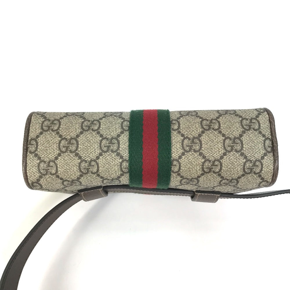 Gucci Waist Bag 517076 Gg Supreme Canvas Beige Sherry Line Ophidia Ophidia Women Used Authentic