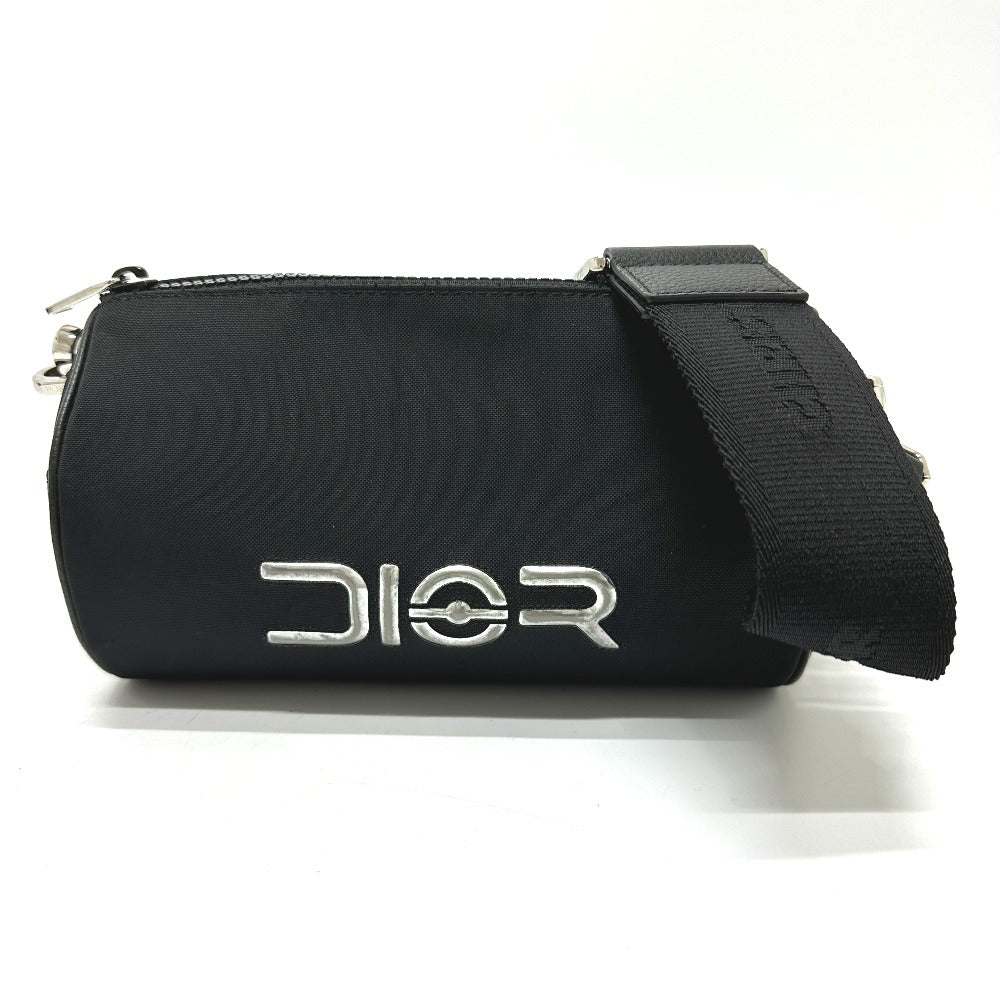 Dior Shoulder Bag Leather / Nylon Black Hajime Sorayama Collaboration Roller Bag