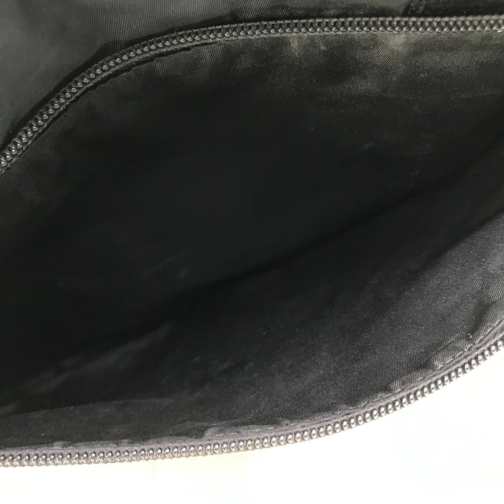 Prada Business Bag Nylon Black Bag Triangle Logo Plate Mens Used Authentic