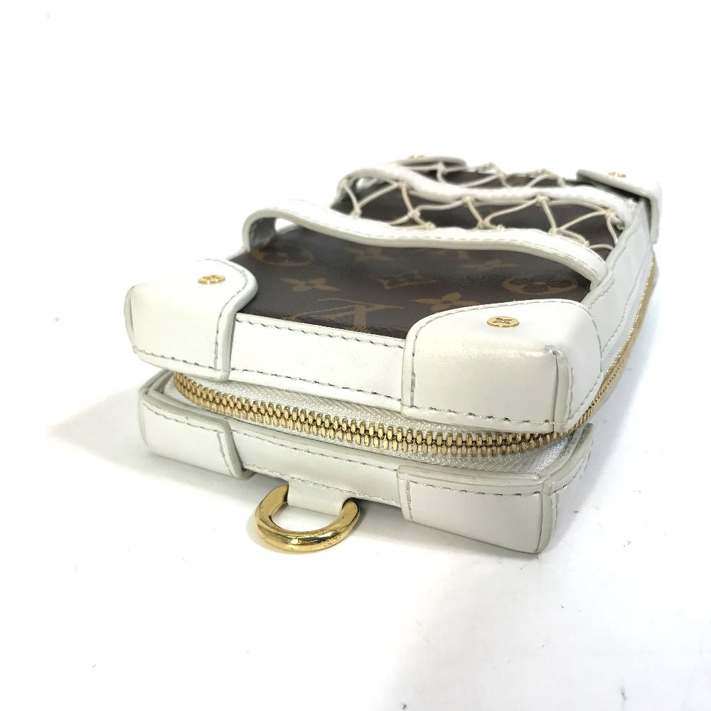 Louis Vuitton Shoulder Bag M80102 Leather, Monogram Canvas White L Vx Nba Soft Trunk Phone Box Mens Used Authentic