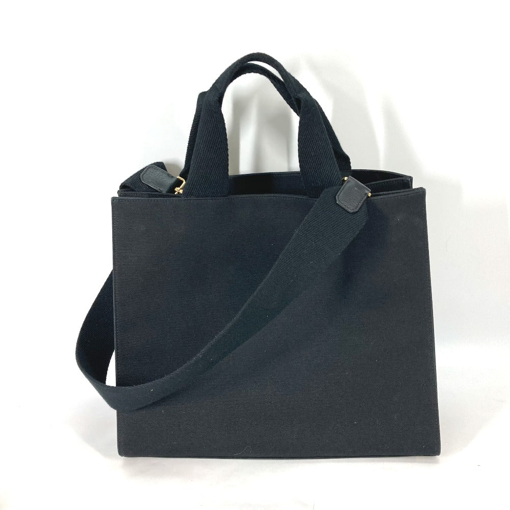 Fendi Shoulder Bag 8 Bh395 Canvas Black Versace Collaboration Fendace Fendace Women Used Authentic