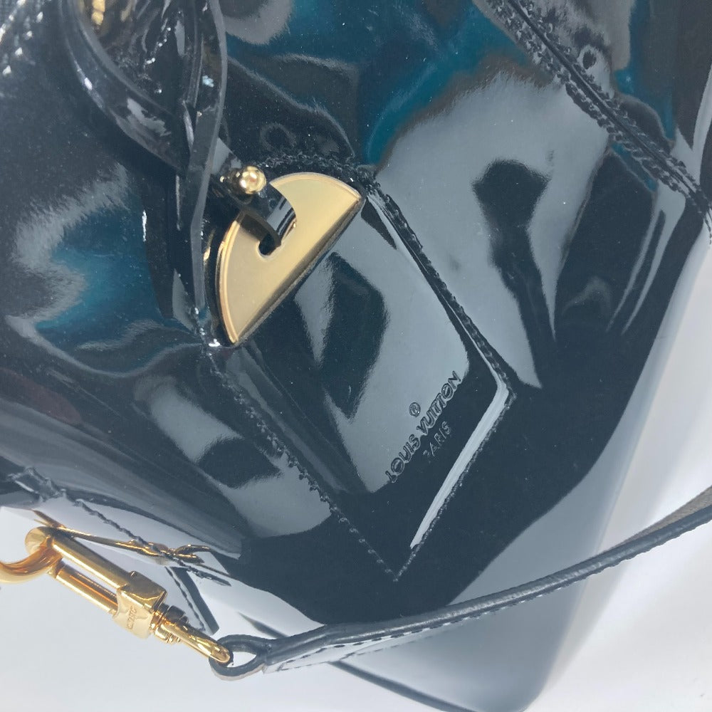 Louis Vuitton Tote Bag M54626 Patent Leather, Monogram Canvas Black Vernis Tote Miroir Women Used Authentic