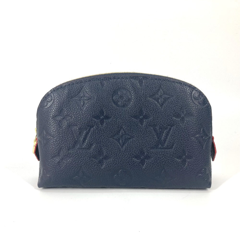 Louis Vuitton Pouch M69413 Monogram Ann Platt Leather Navy Monogram Ann Platt Pochette Cosmetic Women Used Authentic