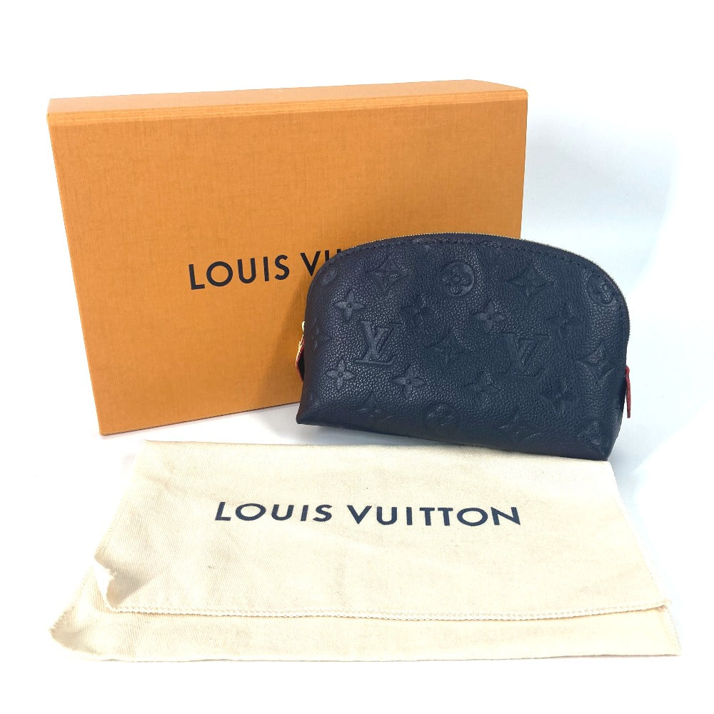 Louis Vuitton Pouch M69413 Monogram Ann Platt Leather Navy Monogram Ann Platt Pochette Cosmetic Women Used Authentic