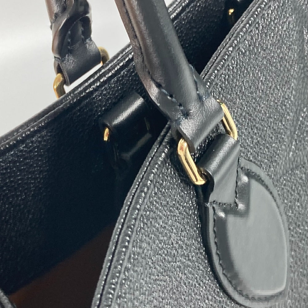 Louis Vuitton Tote Bag M44925 Monogram Ann Platt Leather Black Monogram Ann Platt On The Go Gm Women Used Authentic