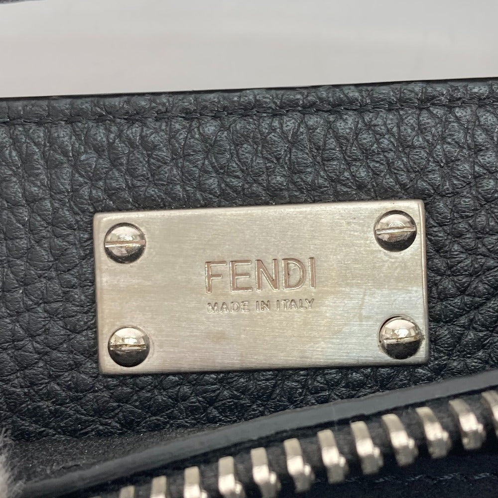 Fendi Handbag 7 Va406 Leather Black Shoulder Bag Crossbody Bag Selleria Peekaboo Iconic Fit Mens Used Authentic