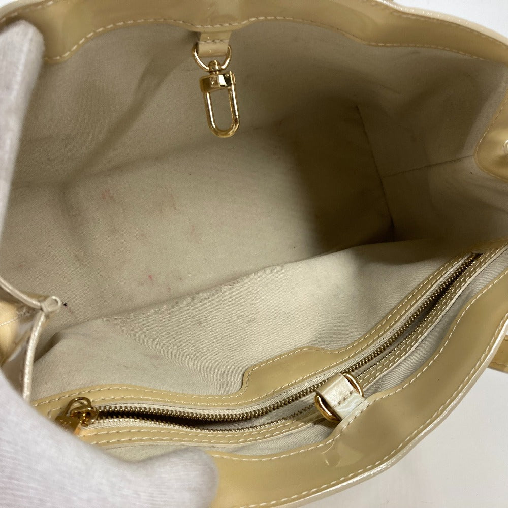 Louis Vuitton Tote Bag M91452 Monogram Vernis Beige Monogram Vernis Wilsher Pm Women Used Authentic