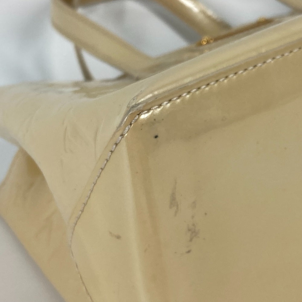 Louis Vuitton Tote Bag M91452 Monogram Vernis Beige Monogram Vernis Wilsher Pm Women Used Authentic