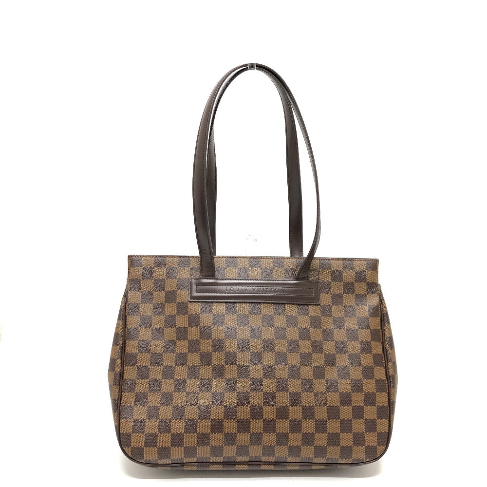 Louis Vuitton Tote Bag N51123 Damier Canvas Brown Parioli Women Used Authentic