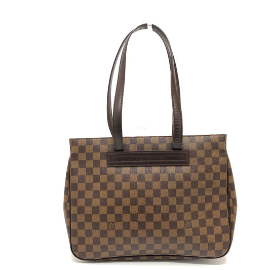 Louis Vuitton Tote Bag N51123 Damier Canvas Brown Parioli Women Used Authentic