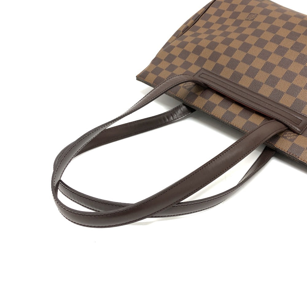 Louis Vuitton Tote Bag N51123 Damier Canvas Brown Parioli Women Used Authentic