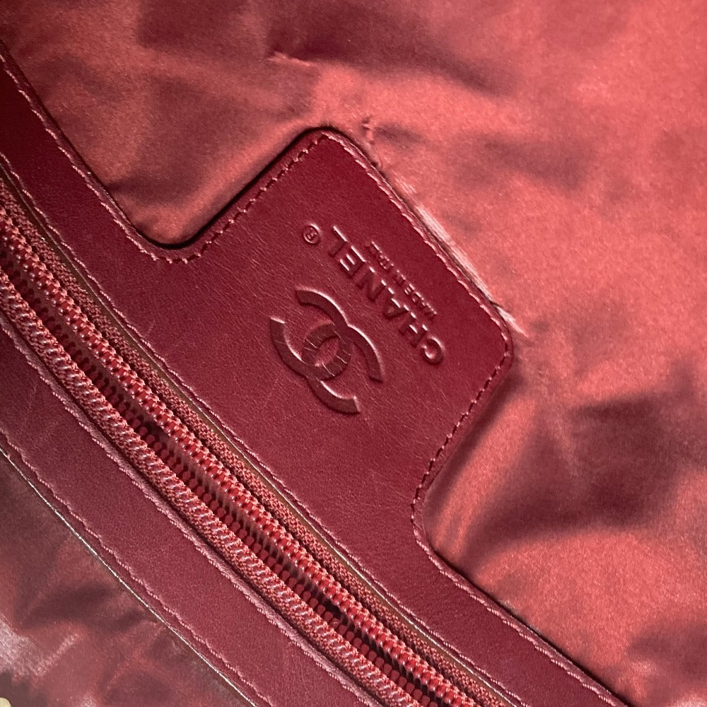 Chanel Shoulder Bag Nylon, Leather Wine Red By Color Cc Coco Mark Cococoon Quilting Women Used Authentic