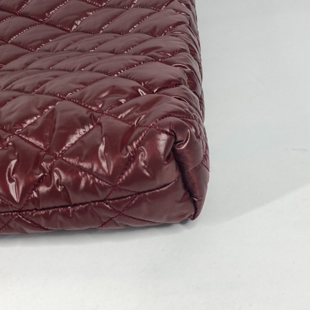 Chanel Shoulder Bag Nylon, Leather Wine Red By Color Cc Coco Mark Cococoon Quilting Women Used Authentic