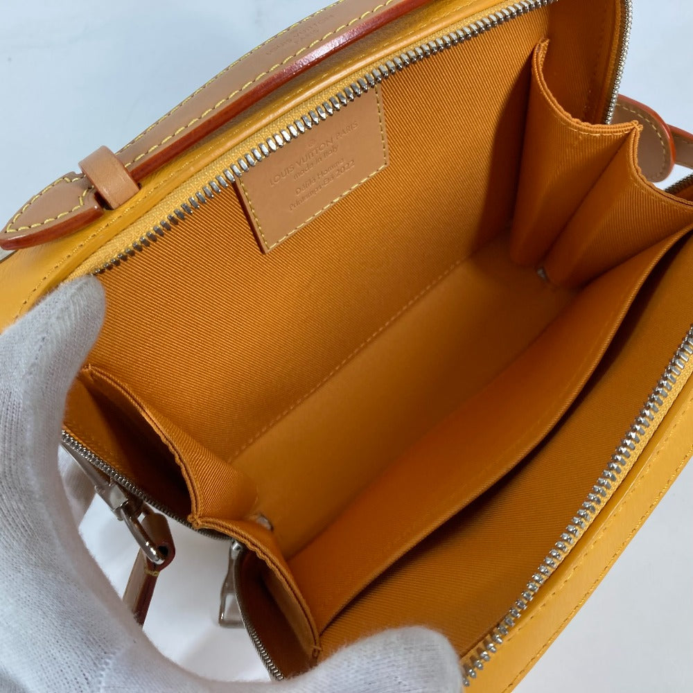 Louis Vuitton Shoulder Bag M59669 Calf Leather Orange Virgil Abloh Steering Wheel Soft Trunk Mens Used Authentic