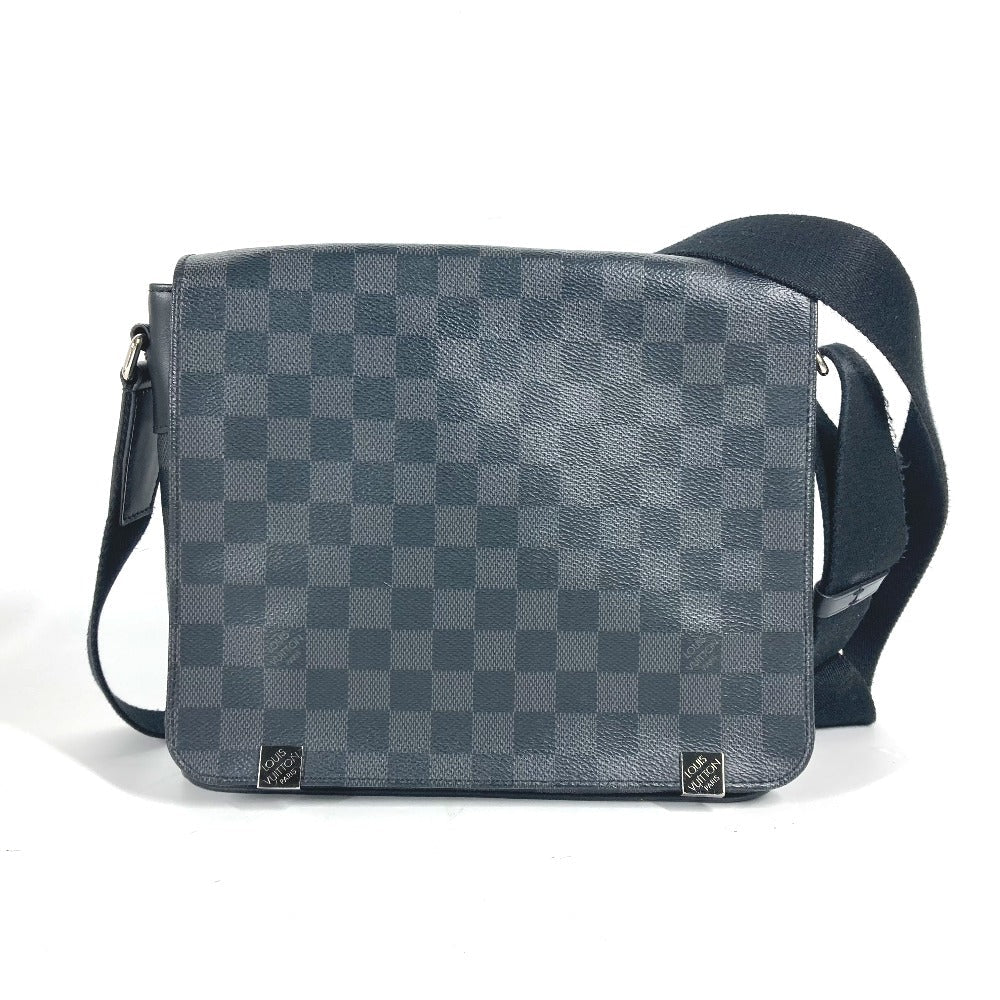 Louis Vuitton Shoulder Bag N41028 Damier Grafitto Canvas Black Damier Grafitte District Pm Nm