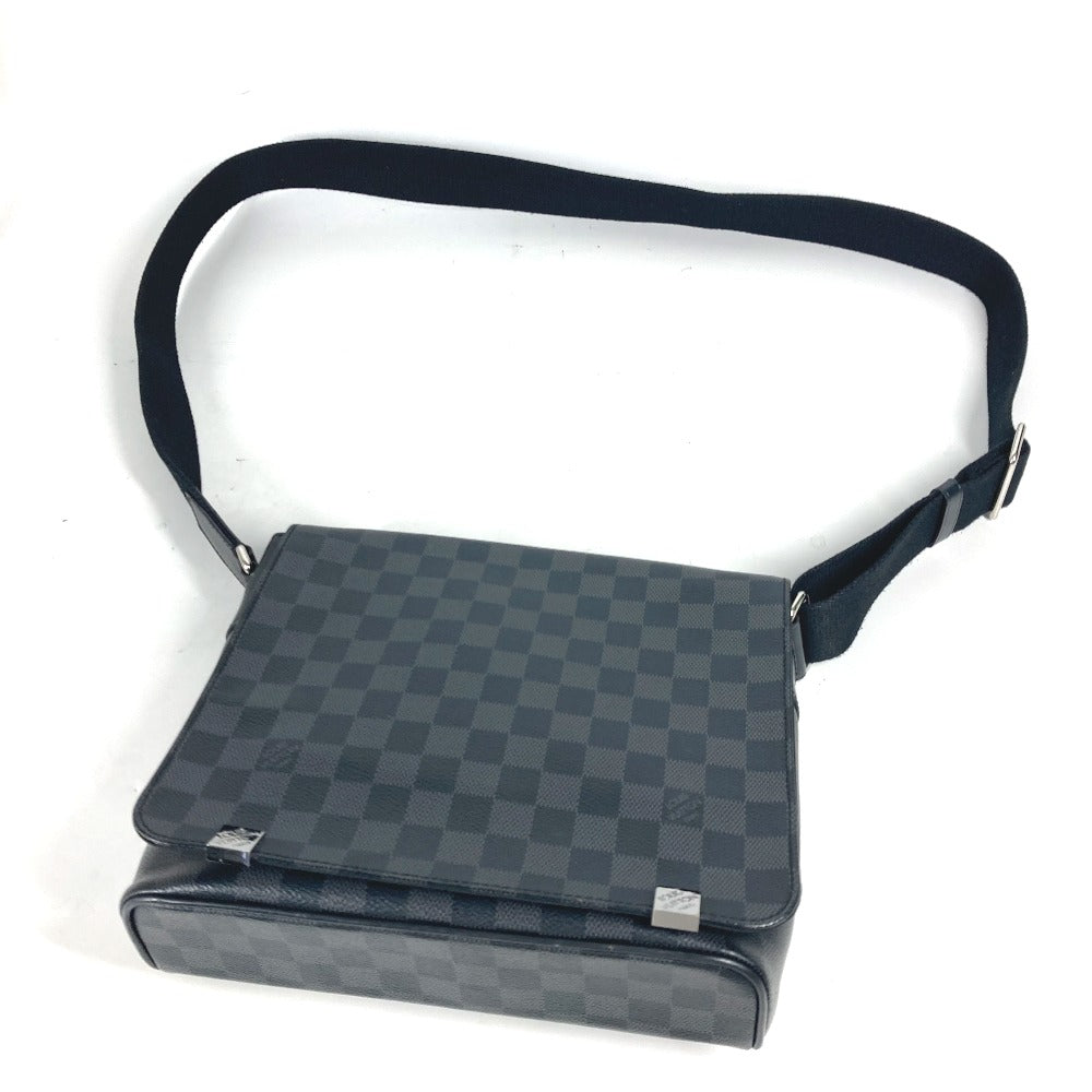 Louis Vuitton Shoulder Bag N41028 Damier Grafitto Canvas Black Damier Grafitte District Pm Nm