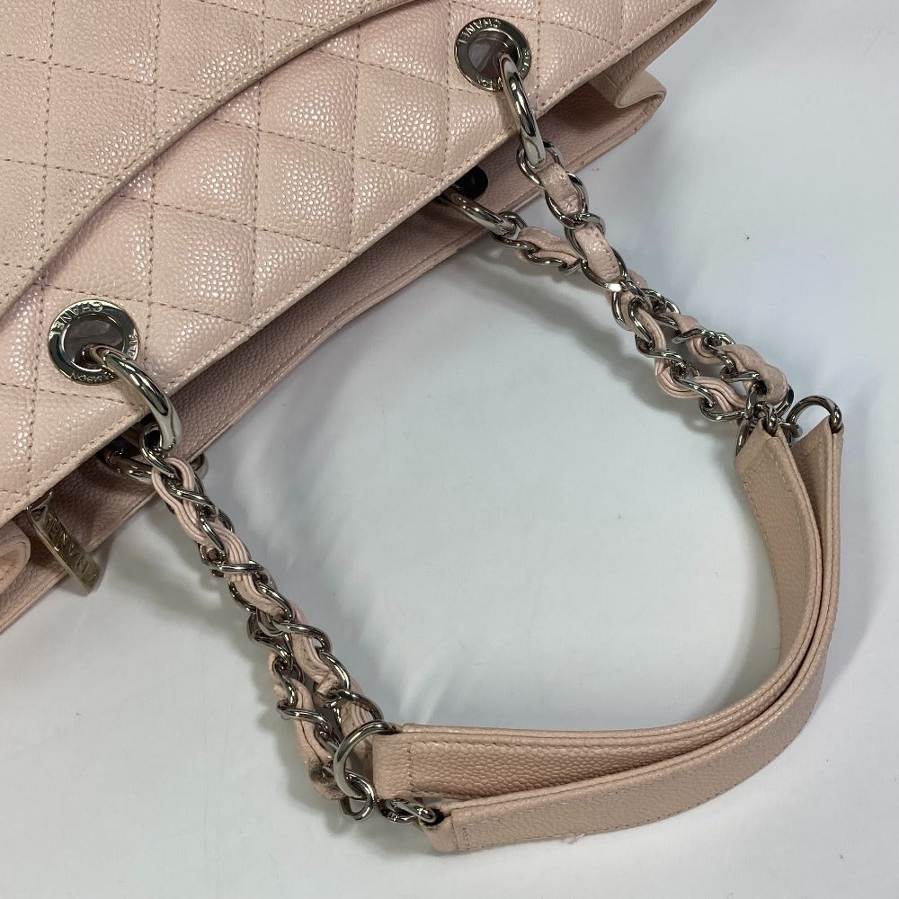 Chanel Tote Bag A50995 Caviar Skin Pink Cc Coco Mark Matrasse