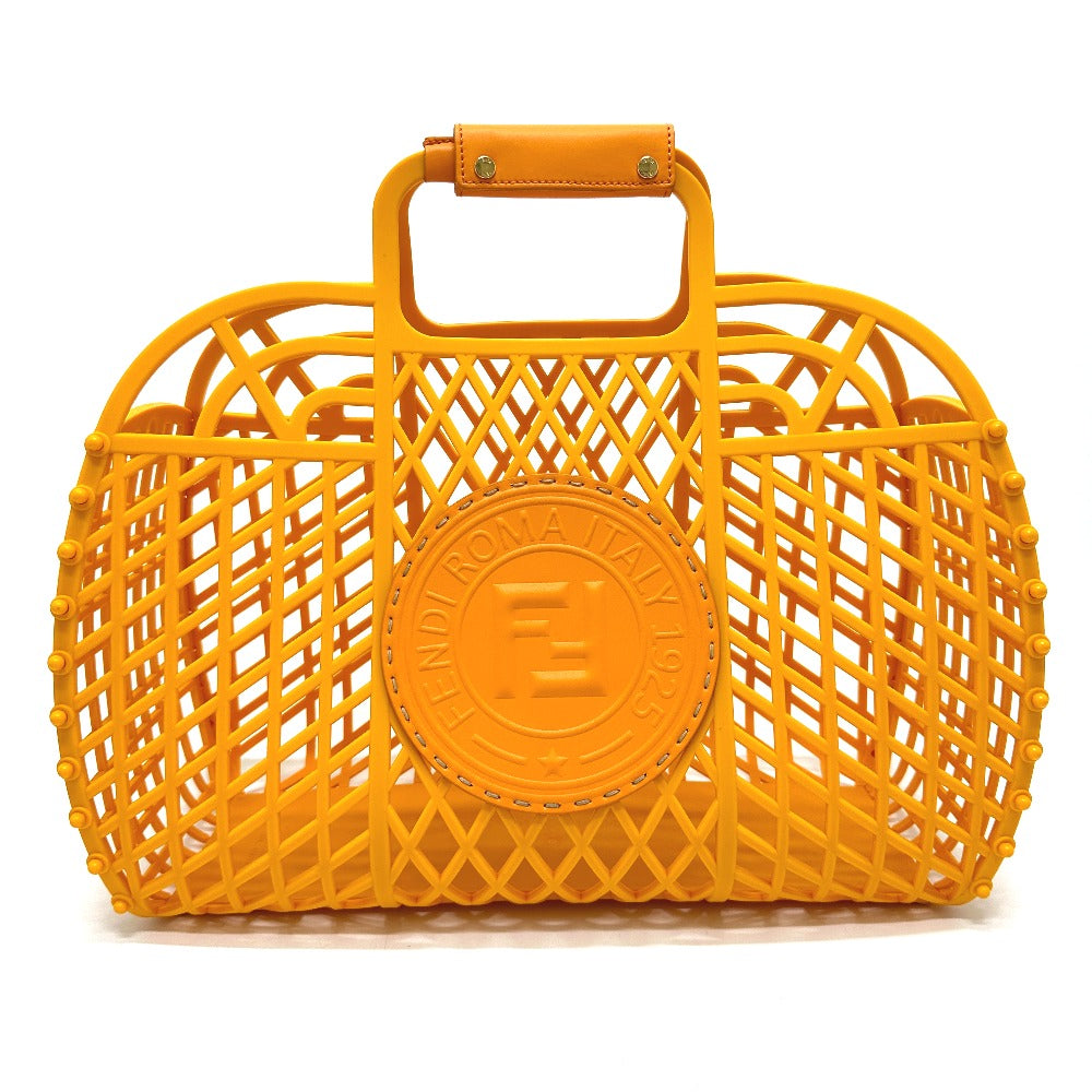 Fendi Handbag 8 Gh389 Plastic / Leather Orange Type Bag Bucket Medium Women Used Authentic