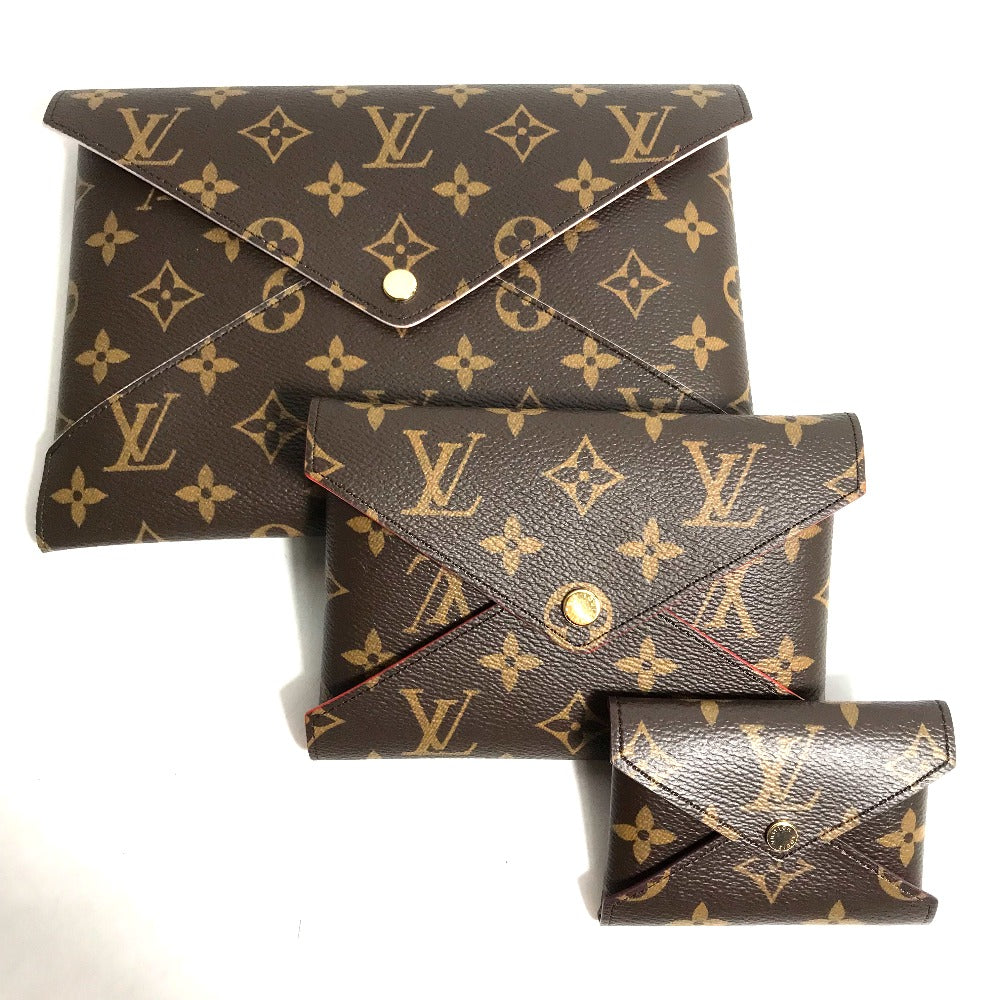 Louis Vuitton Clutch Bag M62034 Monogram Canvas Brown Monogram 3 Piece Set Pochette Kirigami Women Secondhand Authentic