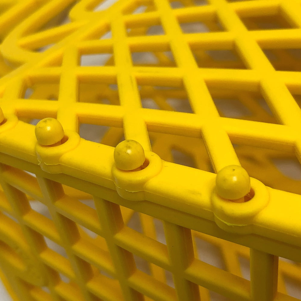 Fendi Handbag 8 Bh389 Plastic Yellow Medium Basket Women Used Authentic