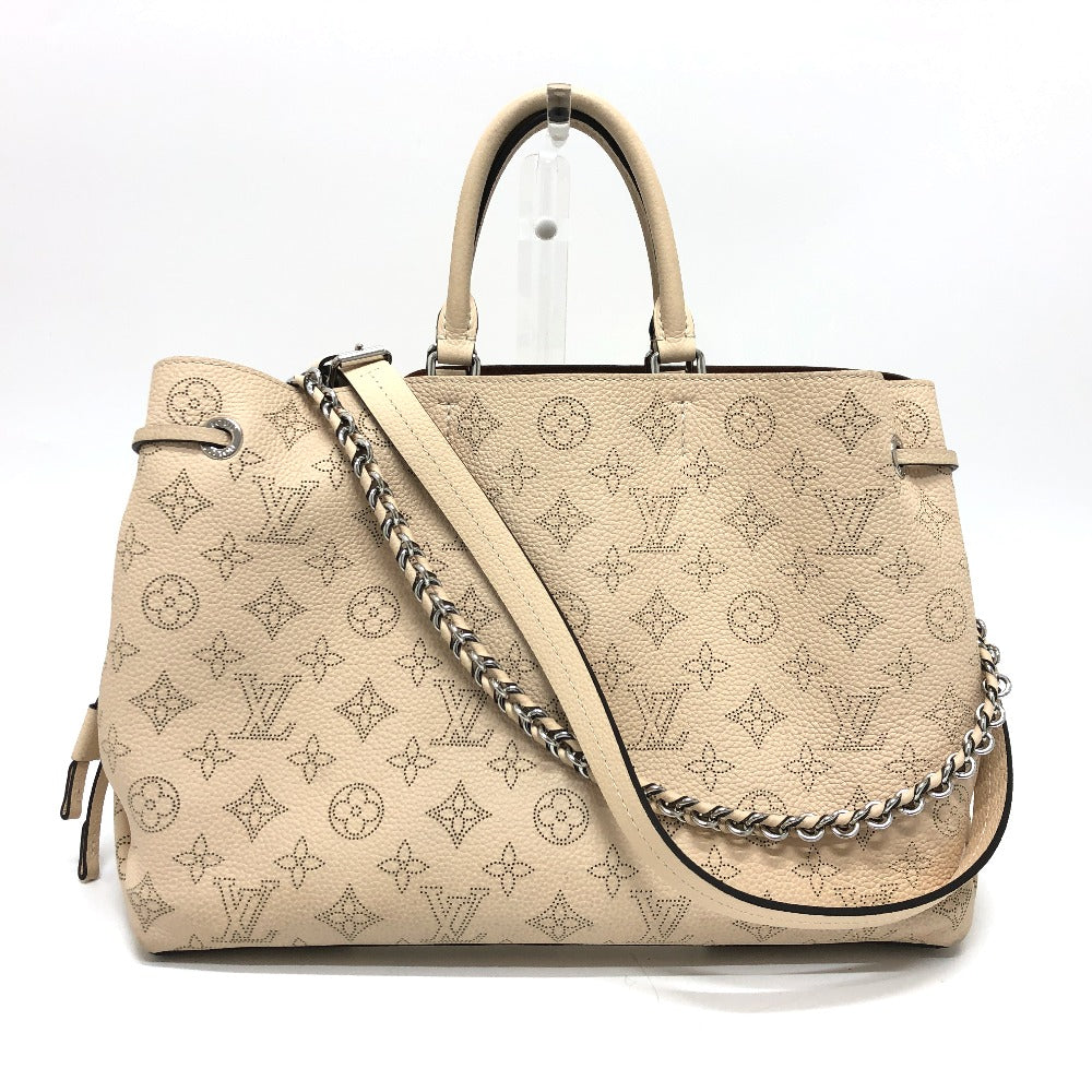 Louis Vuitton Tote Bag M59203 Calf Leather Silver Metal Mahina Bella