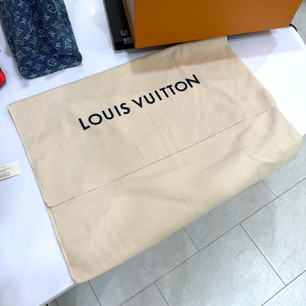 Louis Vuitton Tote Bag M46871 Monogram Denim Blue New Lv Remix Monogram Denim On The Go Mm Women Used Authentic