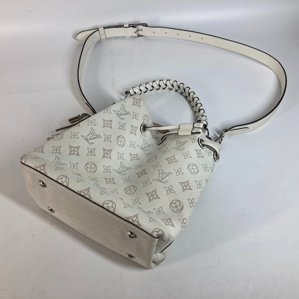 Louis Vuitton Shoulder Bag M58483 Monogram Mahina Leather White Monogram Mahina Mulia Women Used Authentic