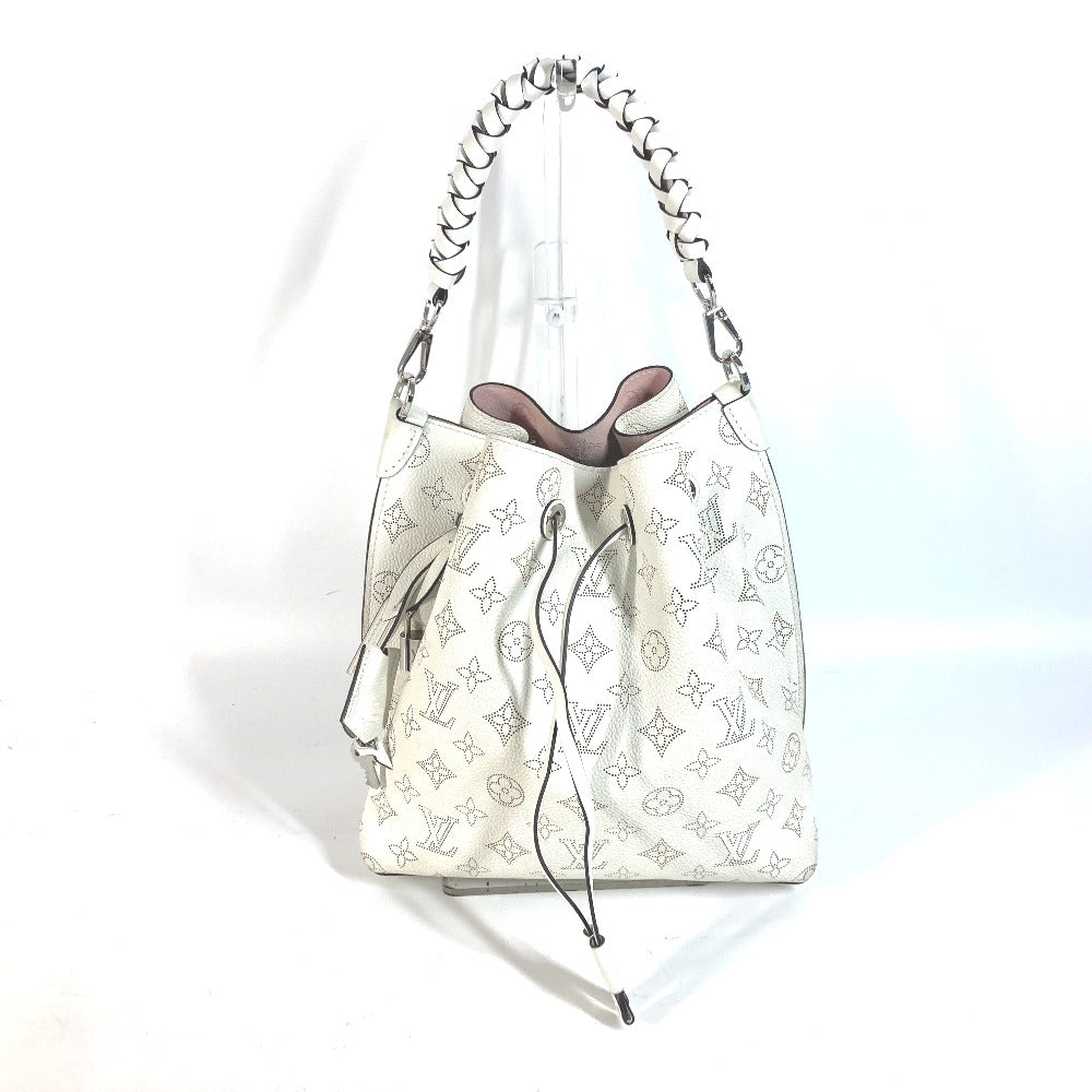 Louis Vuitton Shoulder Bag M58483 Monogram Mahina Leather White Monogram Mahina Mulia Women Used Authentic