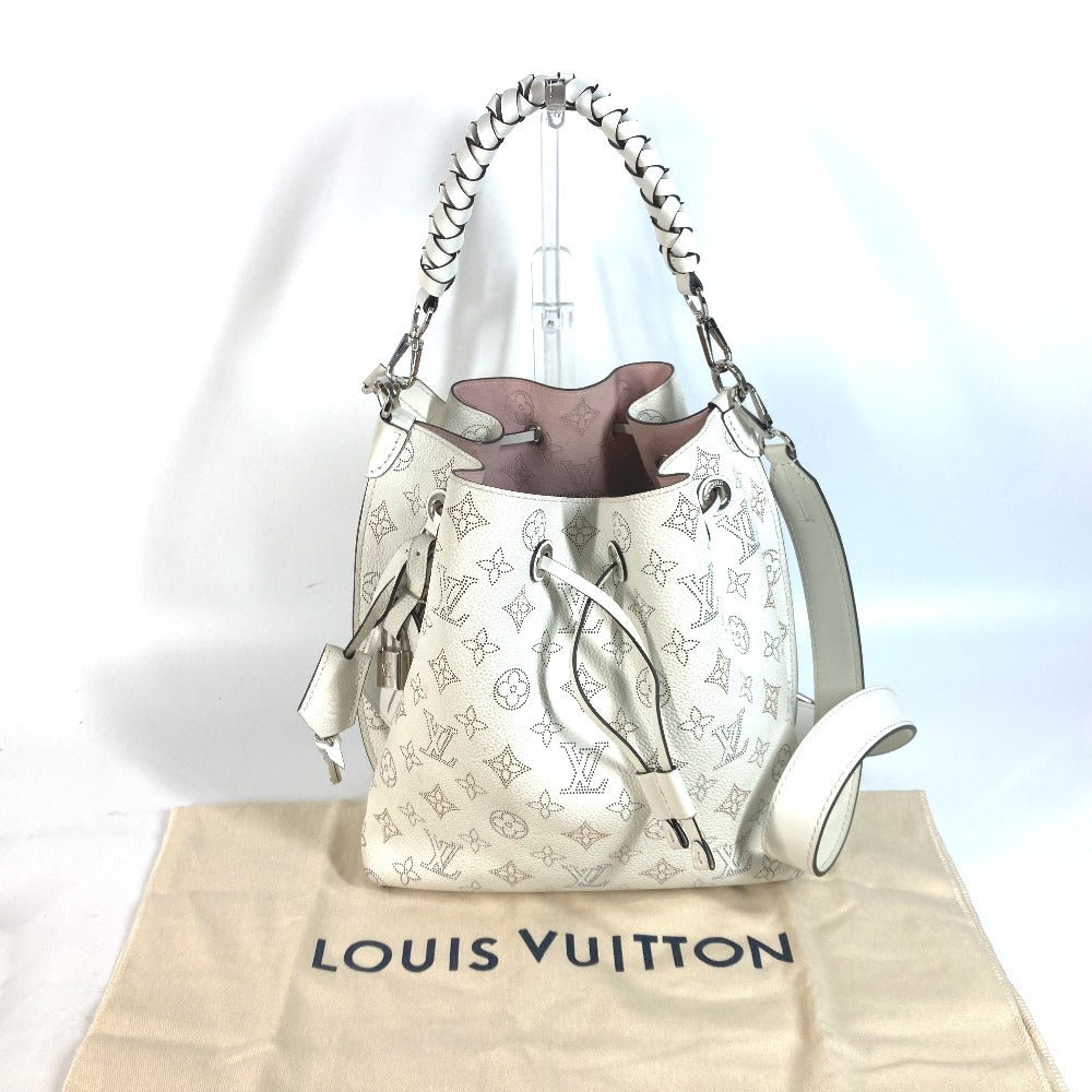 Louis Vuitton Shoulder Bag M58483 Monogram Mahina Leather White Monogram Mahina Mulia Women Used Authentic