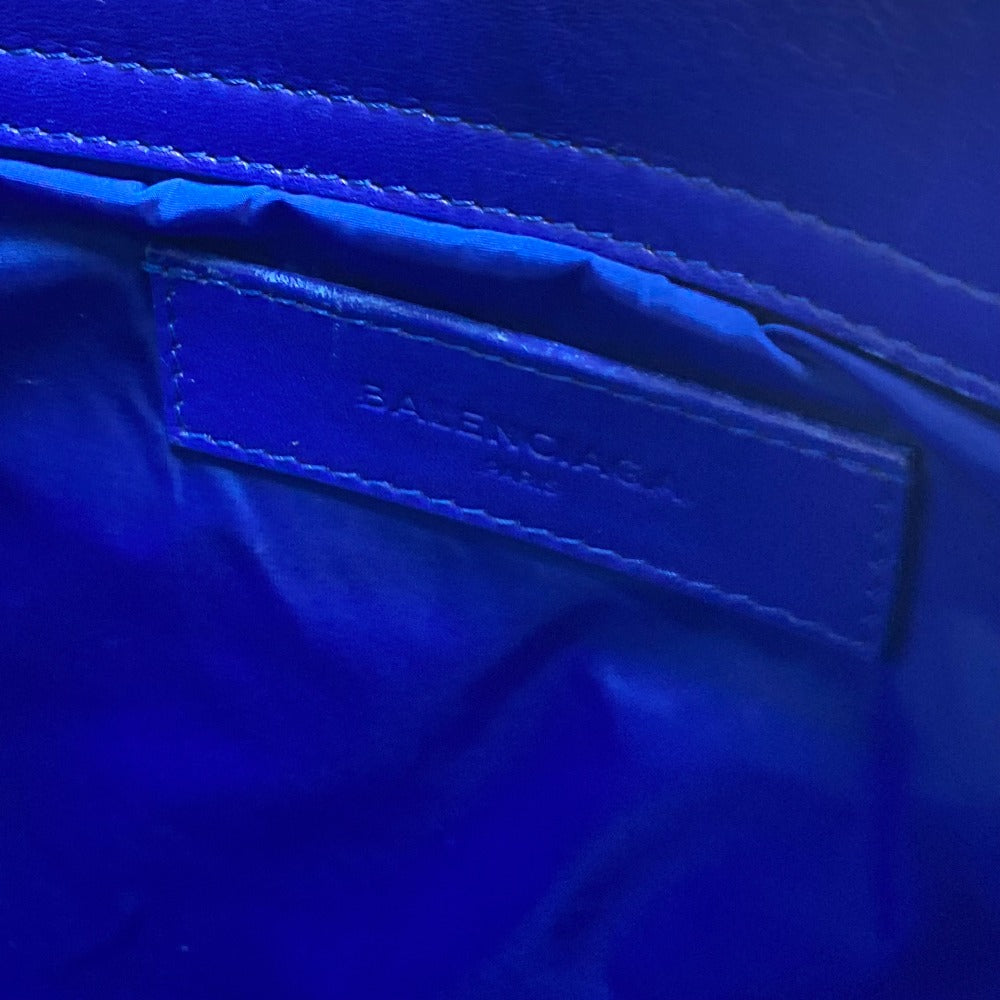 Balenciaga Boston Duffel Bag 363419 Leather / Nylon Blue Navy Cabas M Unisex(unisex) Used Authentic