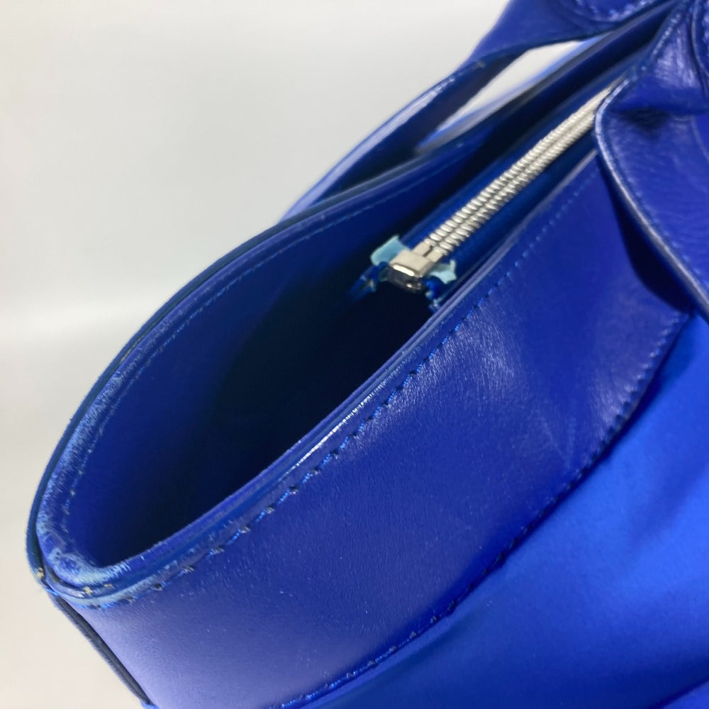 Balenciaga Boston Duffel Bag 363419 Leather / Nylon Blue Navy Cabas M Unisex(unisex) Used Authentic