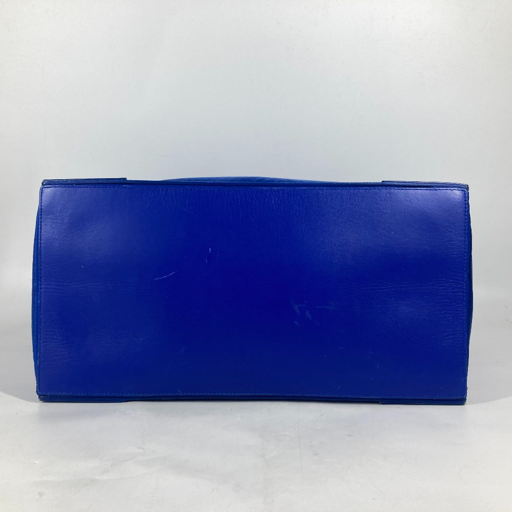 Balenciaga Boston Duffel Bag 363419 Leather / Nylon Blue Navy Cabas M Unisex(unisex) Used Authentic