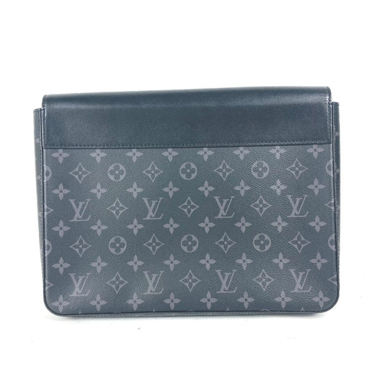 Louis Vuitton Clutch Bag M80107 Monogram Eclipse Canvas Black Monogram Eclipse Pochette Steamer Mens Used Authentic