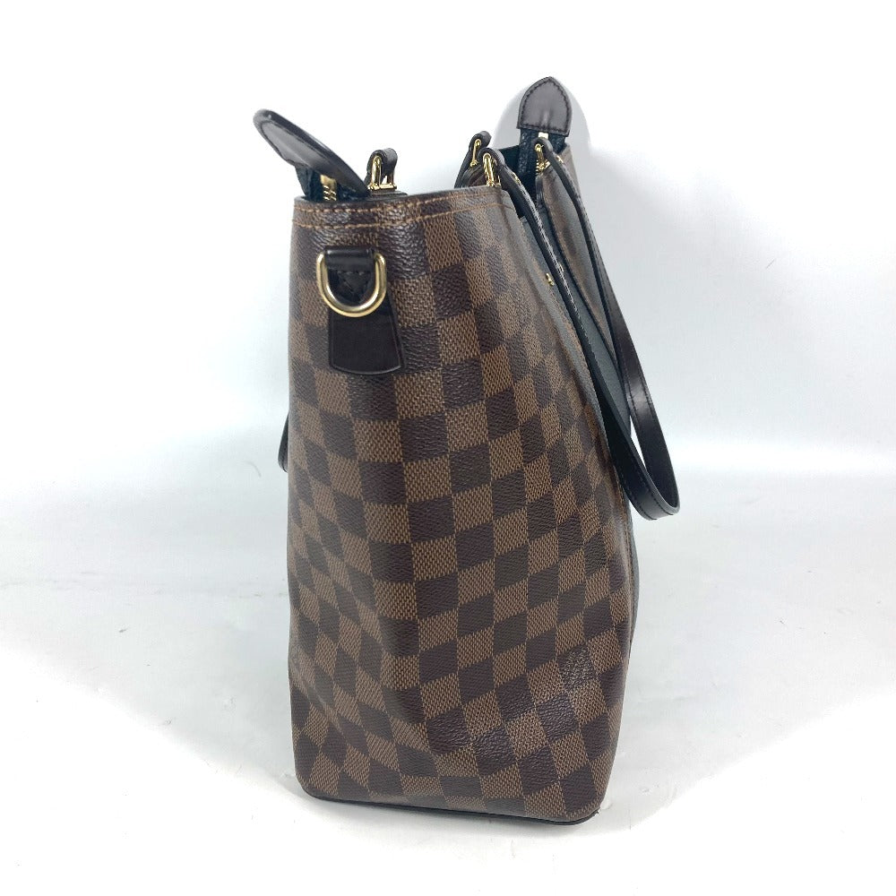 Louis Vuitton Shoulder Bag N44023 Damier Canvas, Leather Brown Damier Jersey Women Used Authentic