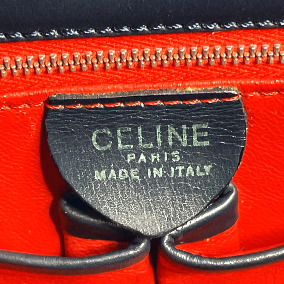 Celine Shoulder Bag Leather Red Chain Shoulder