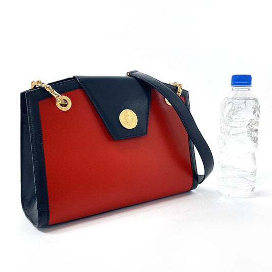 Celine Shoulder Bag Leather Red Chain Shoulder