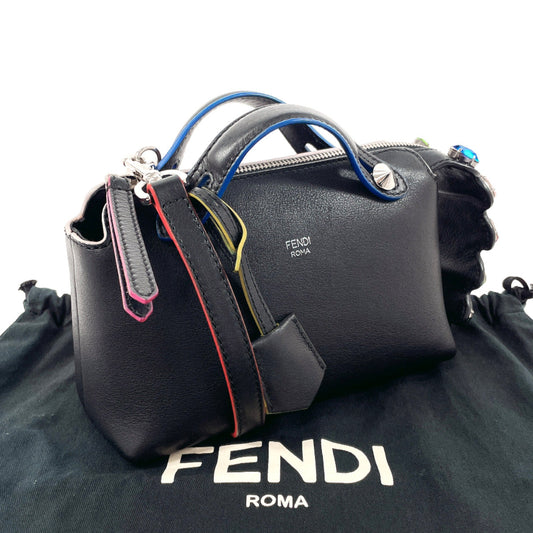 Fendi Shoulder Bag 8 Bl135 67 G Leather Black 2 Way By The Way Small Women Used Authentic