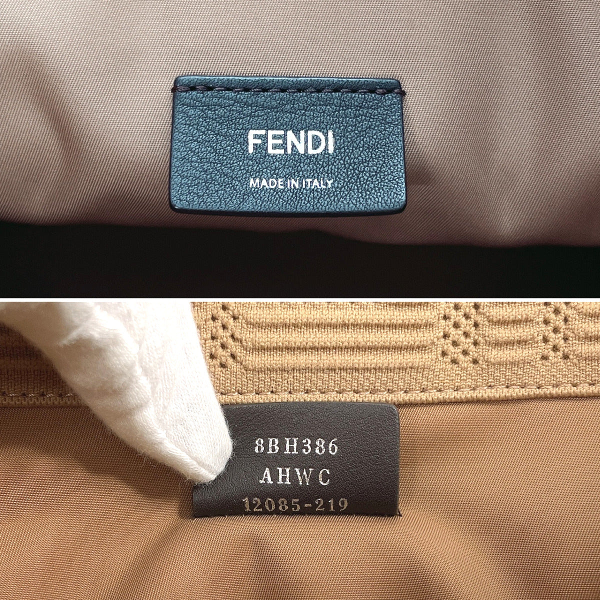 Fendi Tote Bag 8 Bh386 Ahwc F09 Yl Nylon, Leather Brown Fend Ix Skims Sunshine Medium Women Used Authentic