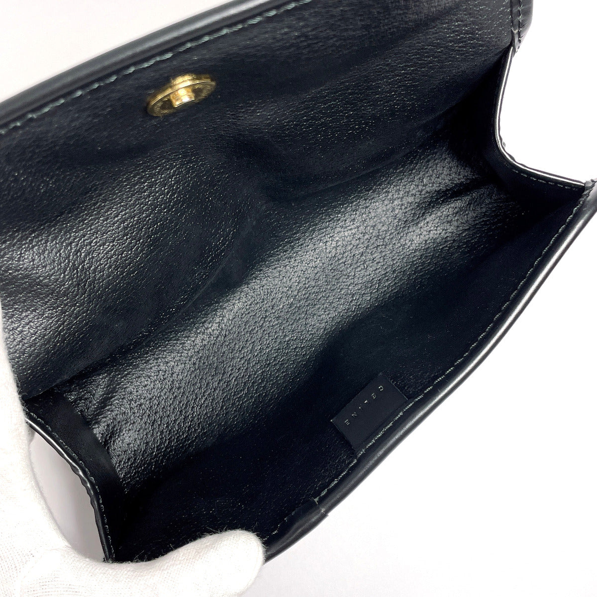 Celine Pouch Pvc Black Macadam Women Used Authentic