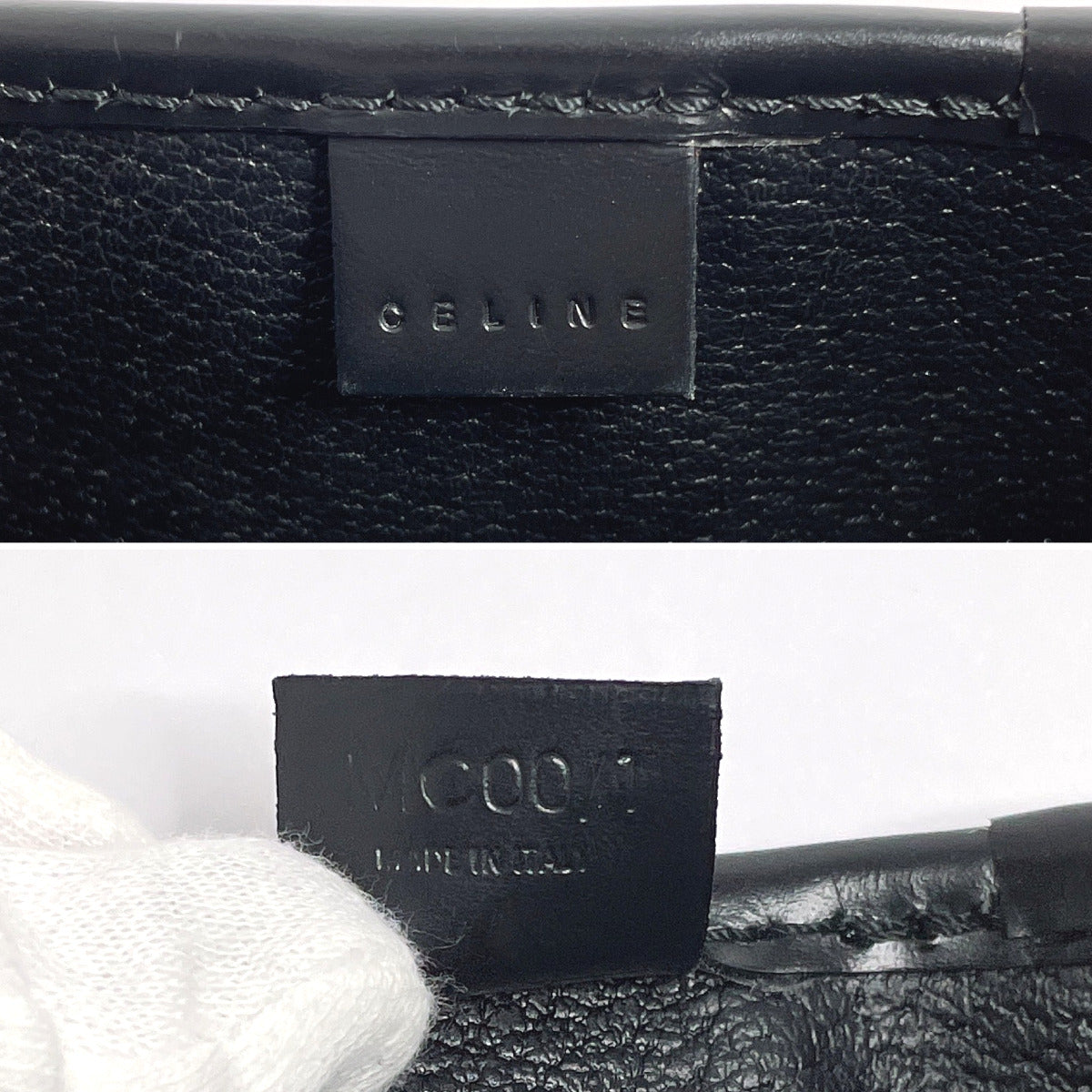 Celine Pouch Pvc Black Macadam Women Used Authentic