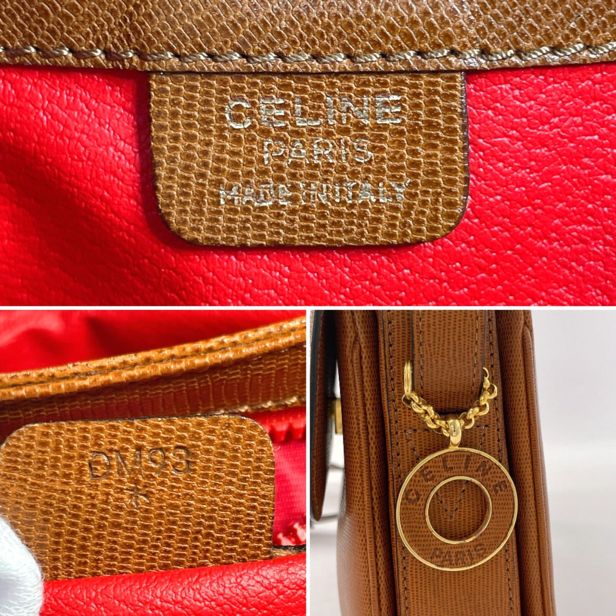 Celine Shoulder Bag Leather Brown