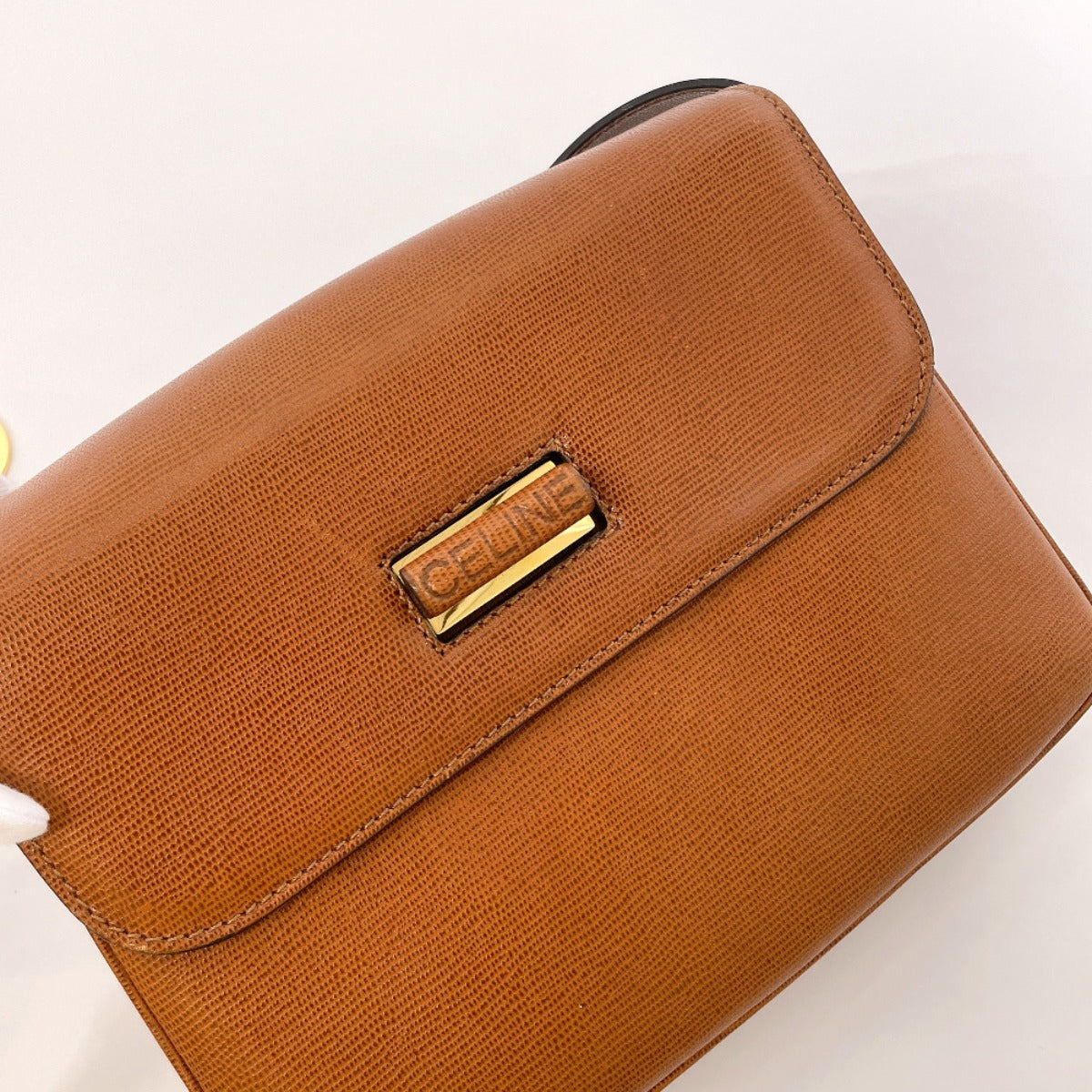 Celine Shoulder Bag Leather Brown