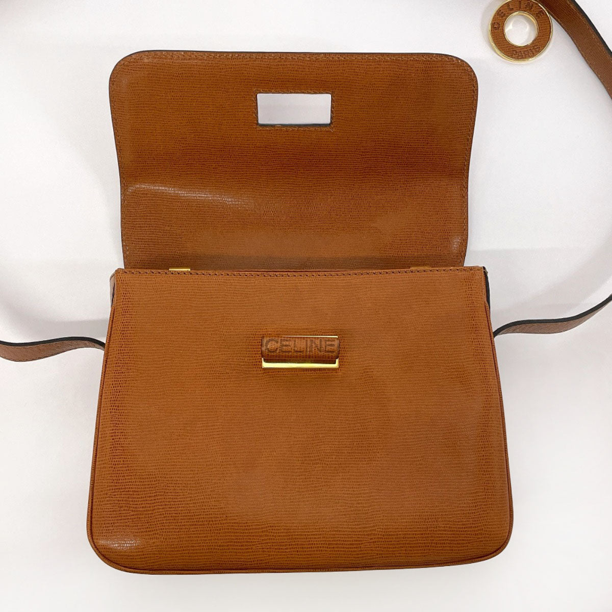 Celine Shoulder Bag Leather Brown